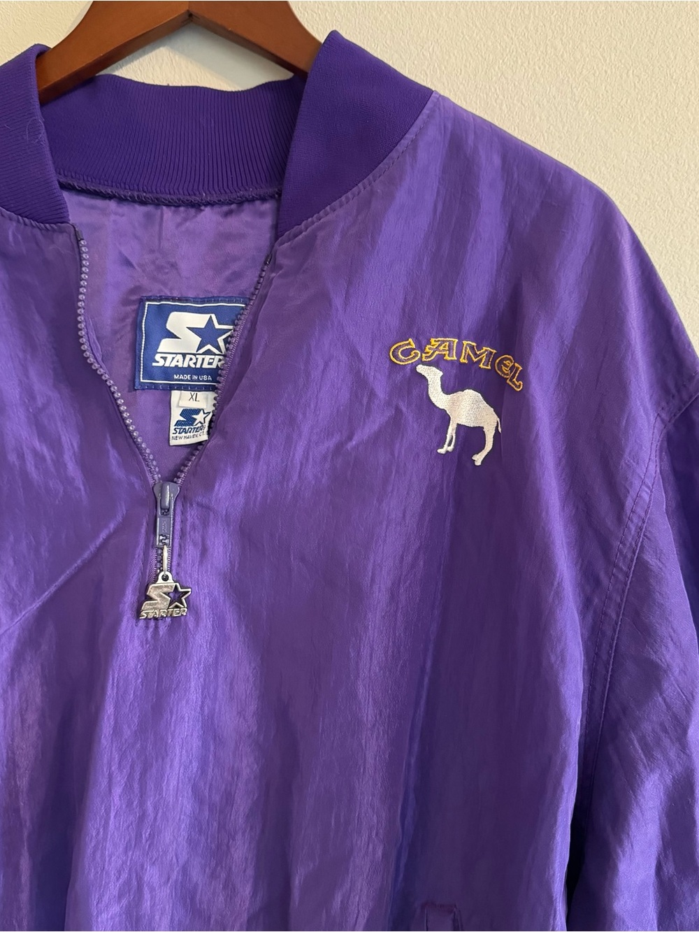 Vintage 90s Starter Camel Cigarettes Purple Windbreaker Jacket XL USA